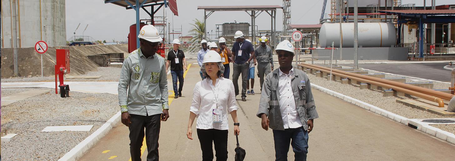 MIGA EVP & CEO Keiko Honda visiting the Azito Thermal Power Plant
