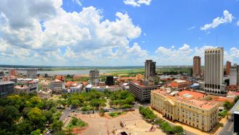 Panorama of Asuncion, capital of Paraguay