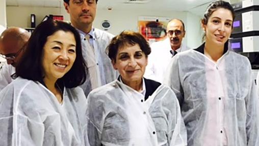 Keiko Honda in the lab