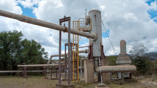 Olkaria II geothermal power plant in Kenya