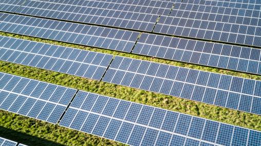 rows of solar panels